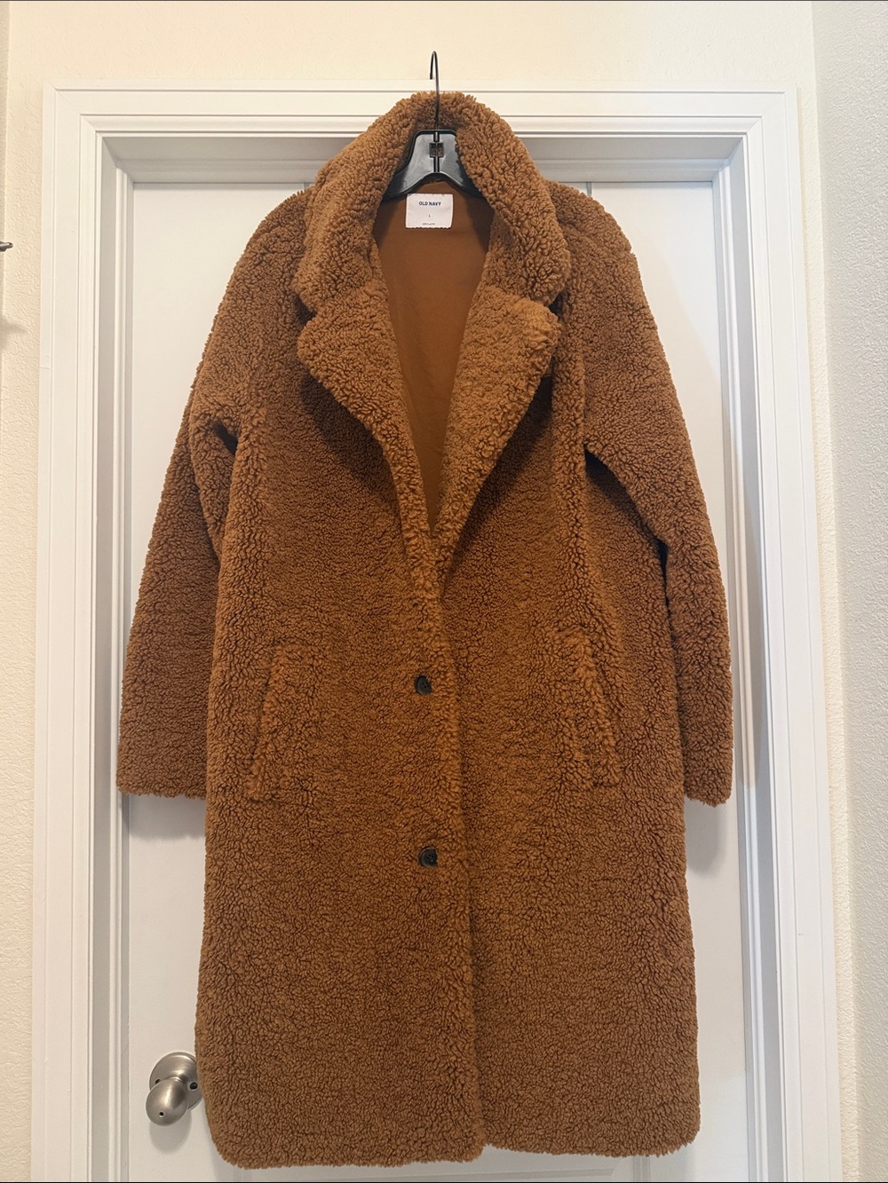 Old Navy Brown Teddy Faux-Shearling Long Coat